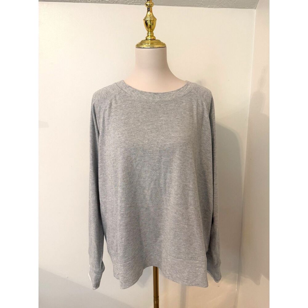 Faherty Legend Sweater Crew Men’s XL Light Heather Gray Raglan Pullover